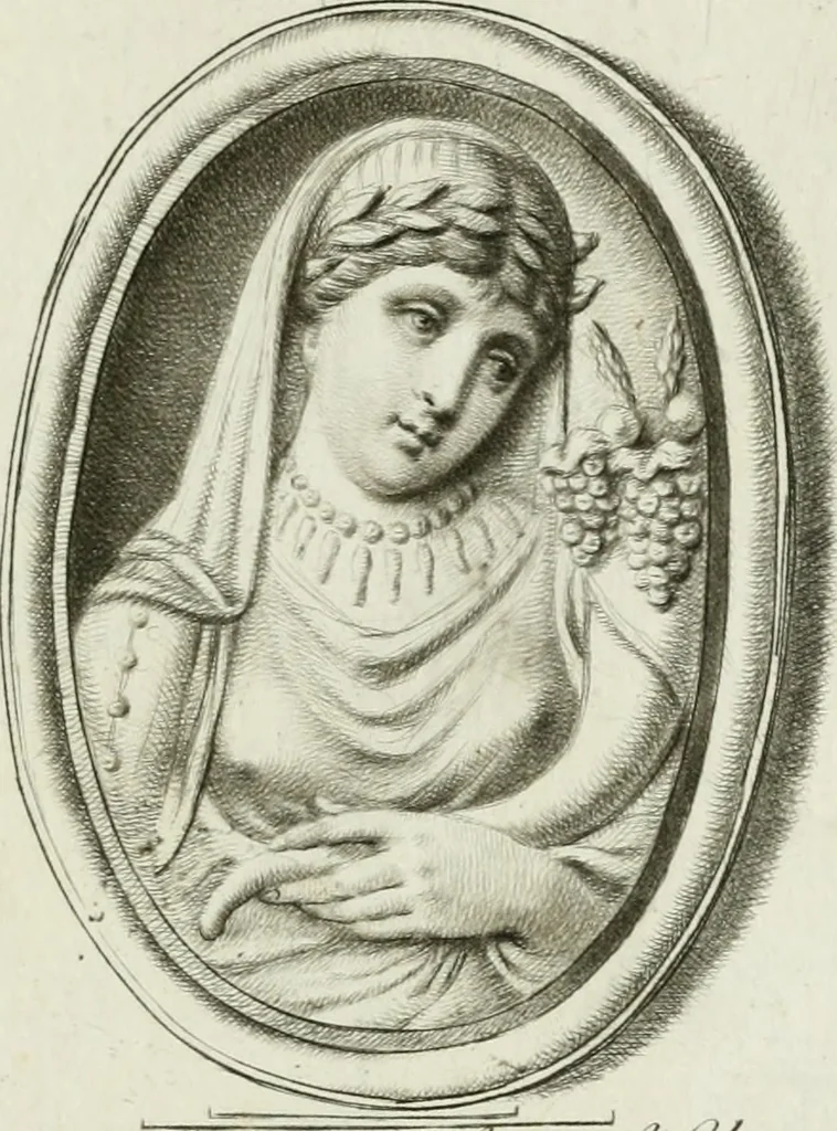An illustration from A select collection of drawings from curious antique gems : most of them in the possession of the nobility and gentry of this kingdom : etched after the manner of Rembrandt, 1768, leaf 78