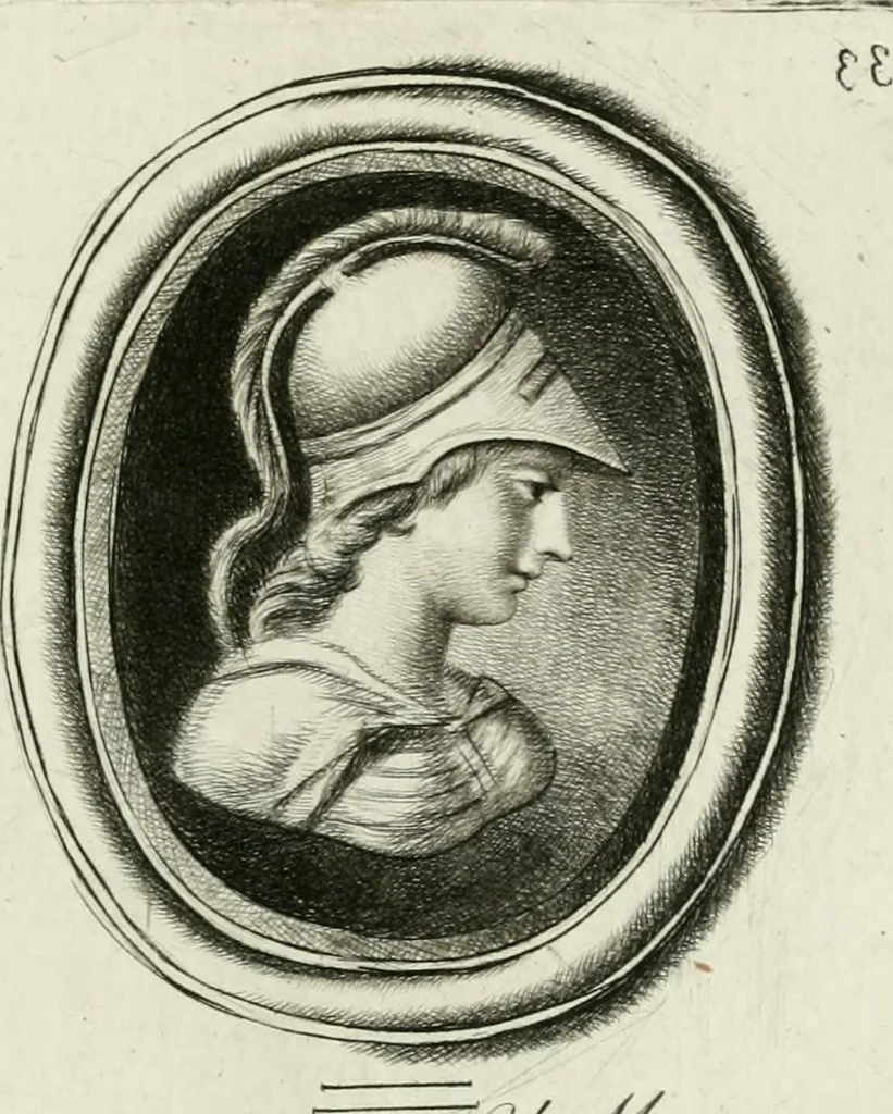 An illustration from A select collection of drawings from curious antique gems : most of them in the possession of the nobility and gentry of this kingdom : etched after the manner of Rembrandt, 1768, leaf 98