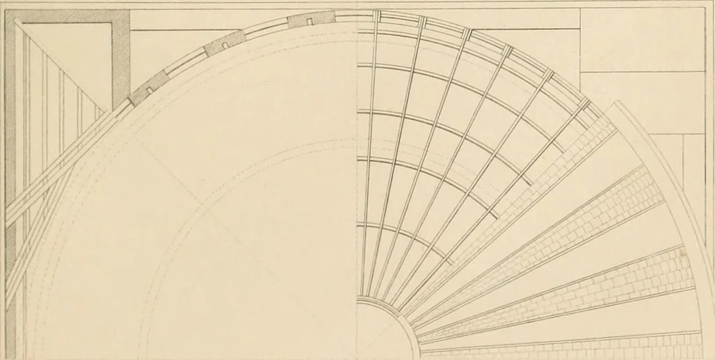 An illustration from Select designs for public buildings; consisting of plans, elevations, perspective views, sections, and details, of churches, chapels, schools, alms-houses, gas-works, markets, and other buildings erected for public purposes, 1842, leaf 108