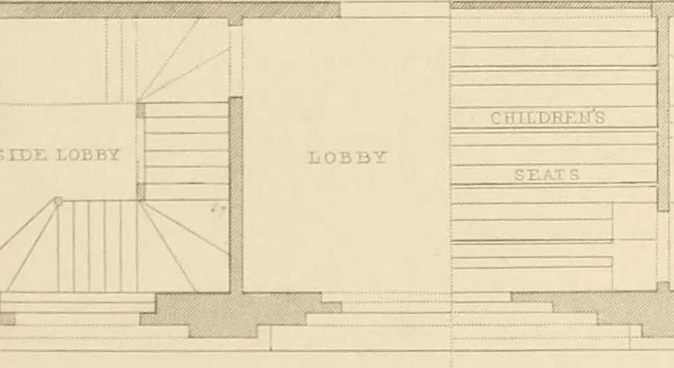 An illustration from Select designs for public buildings; consisting of plans, elevations, perspective views, sections, and details, of churches, chapels, schools, alms-houses, gas-works, markets, and other buildings erected for public purposes, 1842, leaf 136