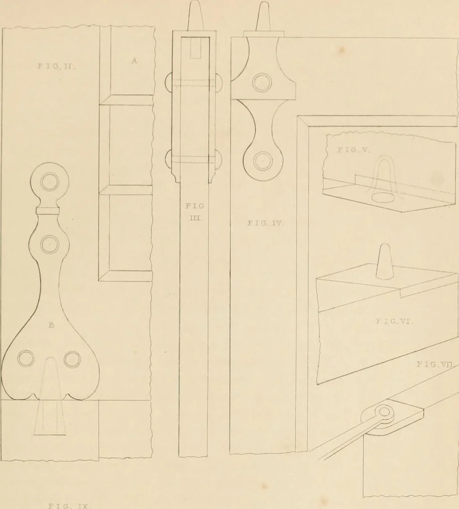 An illustration from Select designs for public buildings; consisting of plans, elevations, perspective views, sections, and details, of churches, chapels, schools, alms-houses, gas-works, markets, and other buildings erected for public purposes, 1842, leaf 248