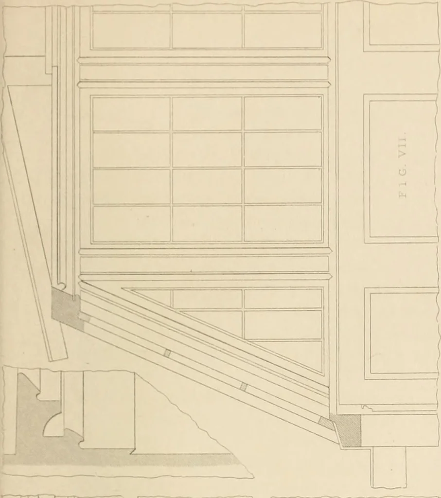 An illustration from Select designs for public buildings; consisting of plans, elevations, perspective views, sections, and details, of churches, chapels, schools, alms-houses, gas-works, markets, and other buildings erected for public purposes, 1842, leaf 260