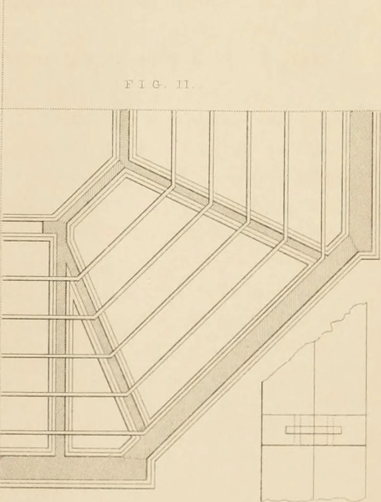 An illustration from Select designs for public buildings; consisting of plans, elevations, perspective views, sections, and details, of churches, chapels, schools, alms-houses, gas-works, markets, and other buildings erected for public purposes, 1842, leaf 296