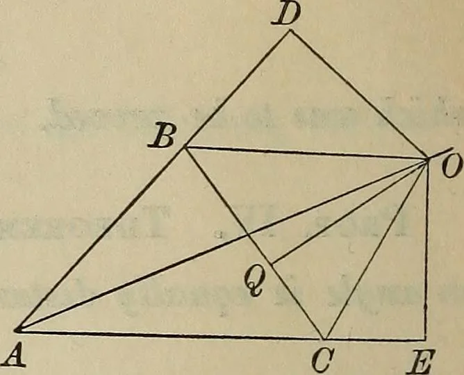 An illustration from Selected propositions in geometrical constructions and applications of algebra to geometry. Being a key to the appendix of Davies' Legendre, 1875, leaf 15