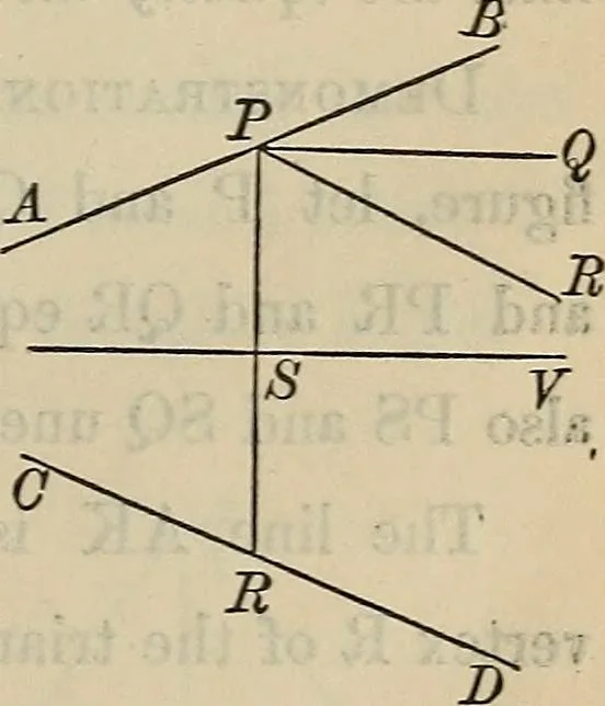 An illustration from Selected propositions in geometrical constructions and applications of algebra to geometry. Being a key to the appendix of Davies' Legendre, 1875, leaf 20