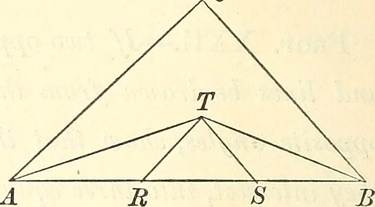 An illustration from Selected propositions in geometrical constructions and applications of algebra to geometry. Being a key to the appendix of Davies' Legendre, 1875, leaf 25