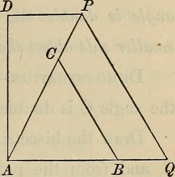 An illustration from Selected propositions in geometrical constructions and applications of algebra to geometry. Being a key to the appendix of Davies' Legendre, 1875, leaf 26