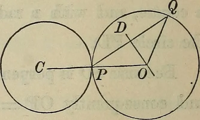 An illustration from Selected propositions in geometrical constructions and applications of algebra to geometry. Being a key to the appendix of Davies' Legendre, 1875, leaf 33