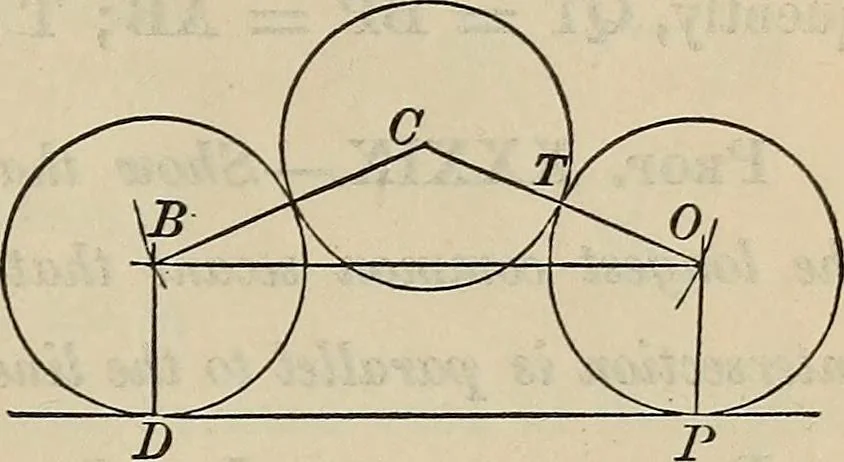 An illustration from Selected propositions in geometrical constructions and applications of algebra to geometry. Being a key to the appendix of Davies' Legendre, 1875, leaf 34