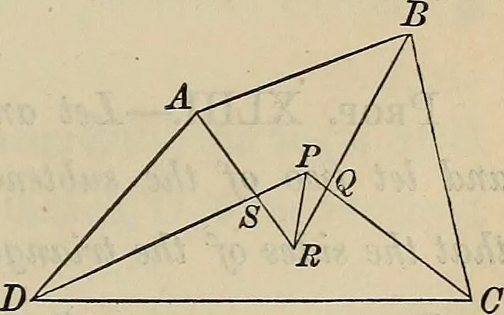 An illustration from Selected propositions in geometrical constructions and applications of algebra to geometry. Being a key to the appendix of Davies' Legendre, 1875, leaf 36