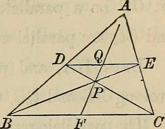 An illustration from Selected propositions in geometrical constructions and applications of algebra to geometry. Being a key to the appendix of Davies' Legendre, 1875, leaf 48