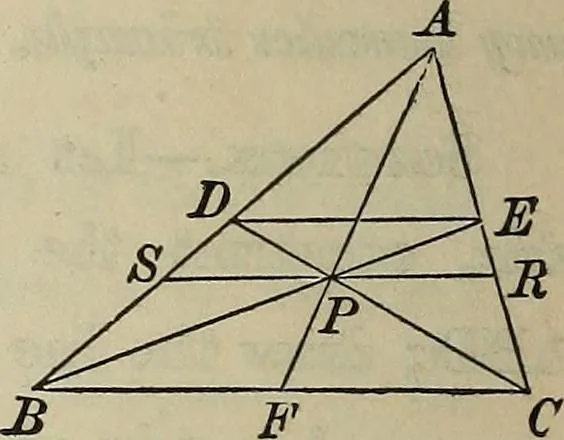 An illustration from Selected propositions in geometrical constructions and applications of algebra to geometry. Being a key to the appendix of Davies' Legendre, 1875, leaf 55