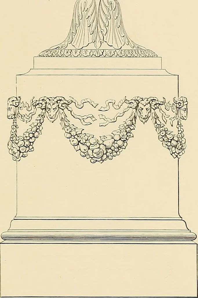 An illustration from Selection of vases, statues, busts, &c., from terra-cottas. / by J. M. Blashfield., 1857, leaf 106
