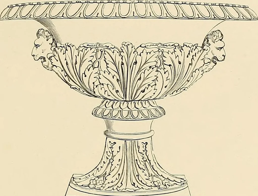 An illustration from Selection of vases, statues, busts, &c., from terra-cottas. / by J. M. Blashfield., 1857, leaf 112