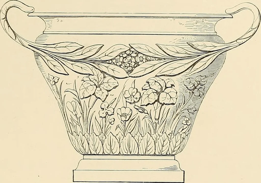 An illustration from Selection of vases, statues, busts, &c., from terra-cottas. / by J. M. Blashfield., 1857, leaf 132