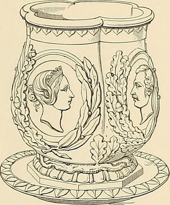 An illustration from Selection of vases, statues, busts, &c., from terra-cottas. / by J. M. Blashfield., 1857, leaf 134