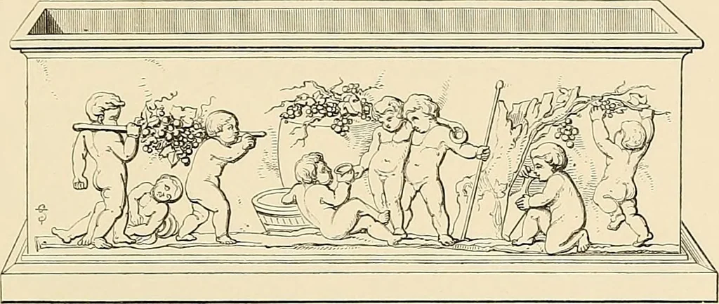 An illustration from Selection of vases, statues, busts, &c., from terra-cottas. / by J. M. Blashfield., 1857, leaf 144