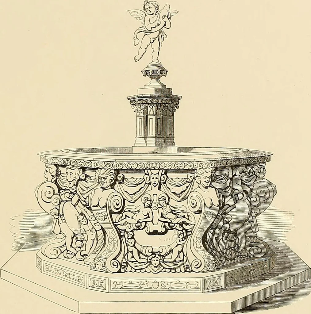 An illustration from Selection of vases, statues, busts, &c., from terra-cottas. / by J. M. Blashfield., 1857, leaf 154