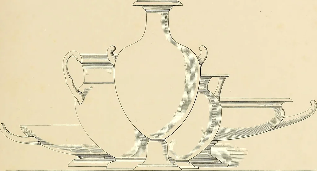 An illustration from Selection of vases, statues, busts, &c., from terra-cottas. / by J. M. Blashfield., 1857, leaf 18