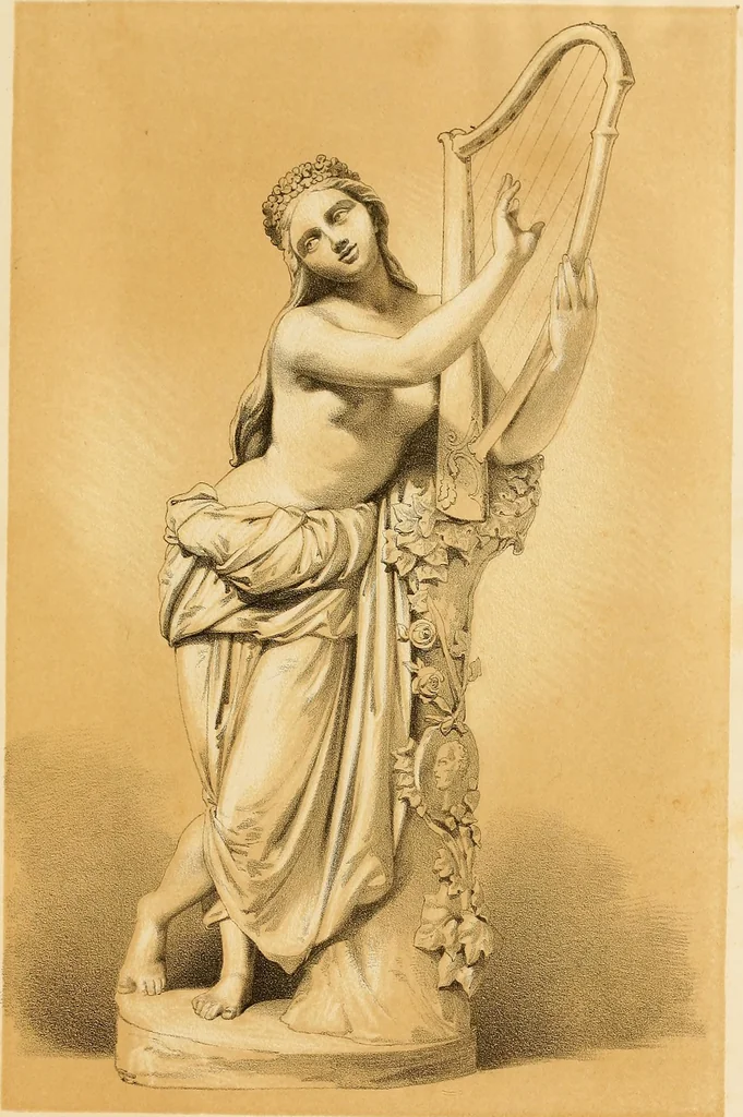 An illustration from Selection of vases, statues, busts, &c., from terra-cottas. / by J. M. Blashfield., 1857, leaf 190