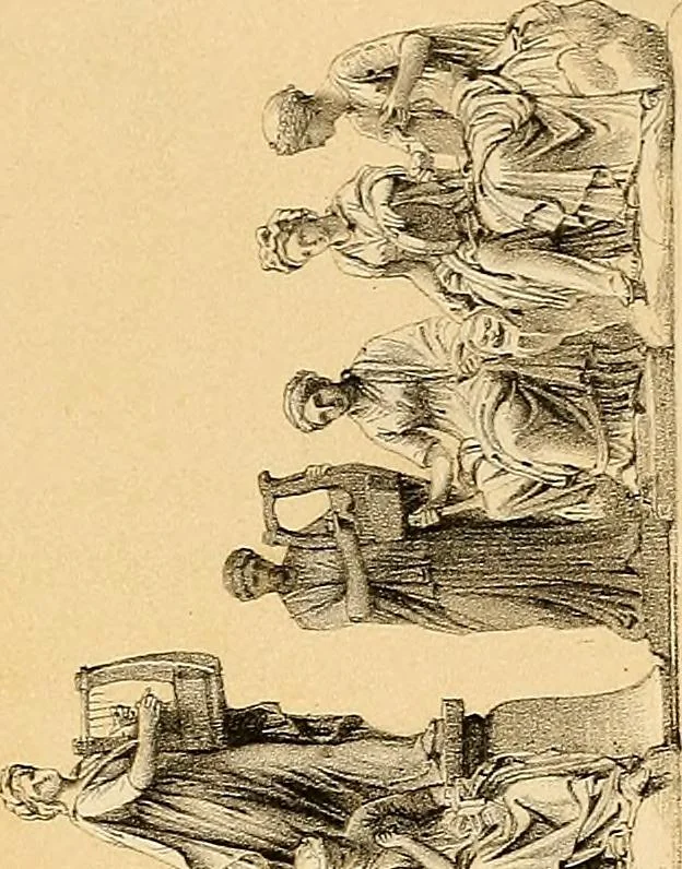 An illustration from Selection of vases, statues, busts, &c., from terra-cottas. / by J. M. Blashfield., 1857, leaf 194