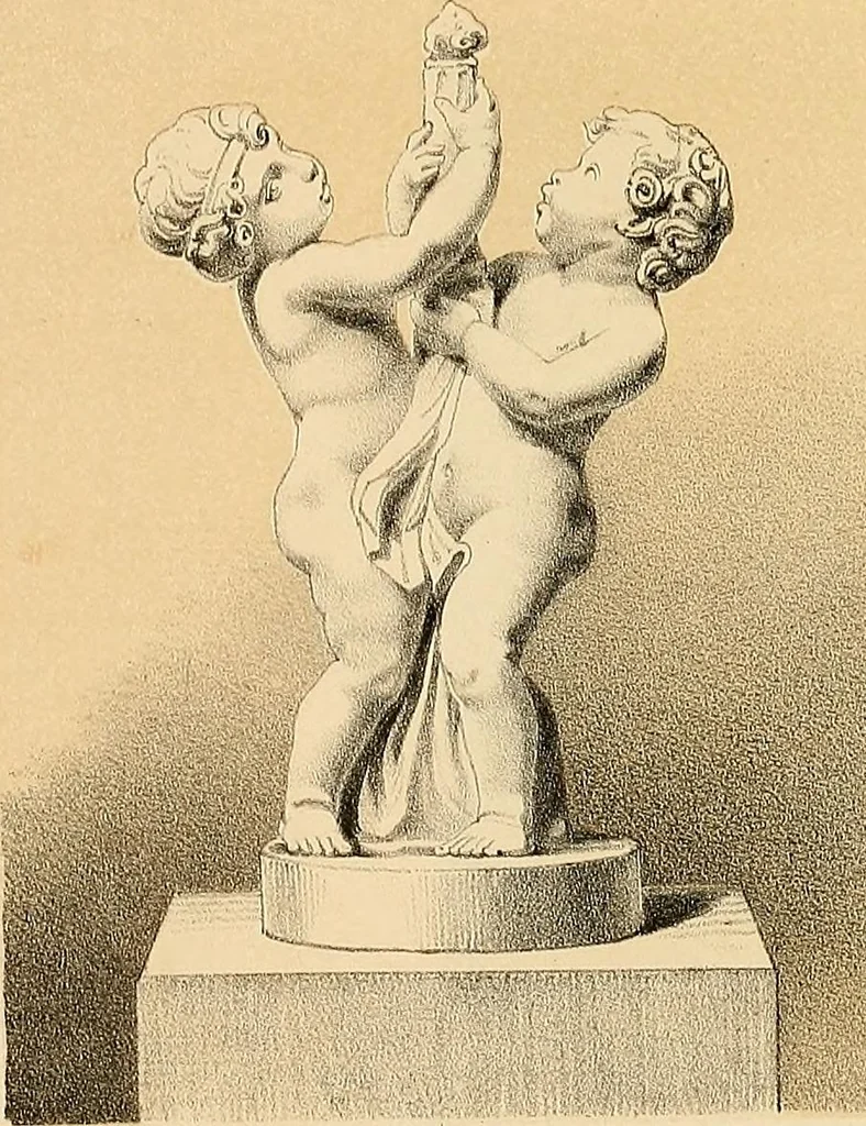 An illustration from Selection of vases, statues, busts, &c., from terra-cottas. / by J. M. Blashfield., 1857, leaf 200