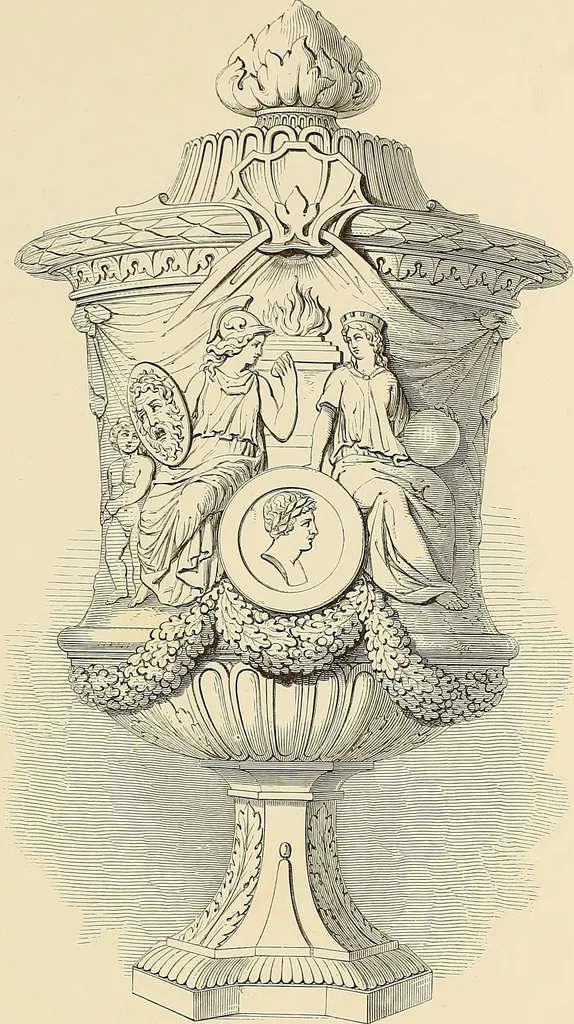 An illustration from Selection of vases, statues, busts, &c., from terra-cottas. / by J. M. Blashfield., 1857, leaf 44