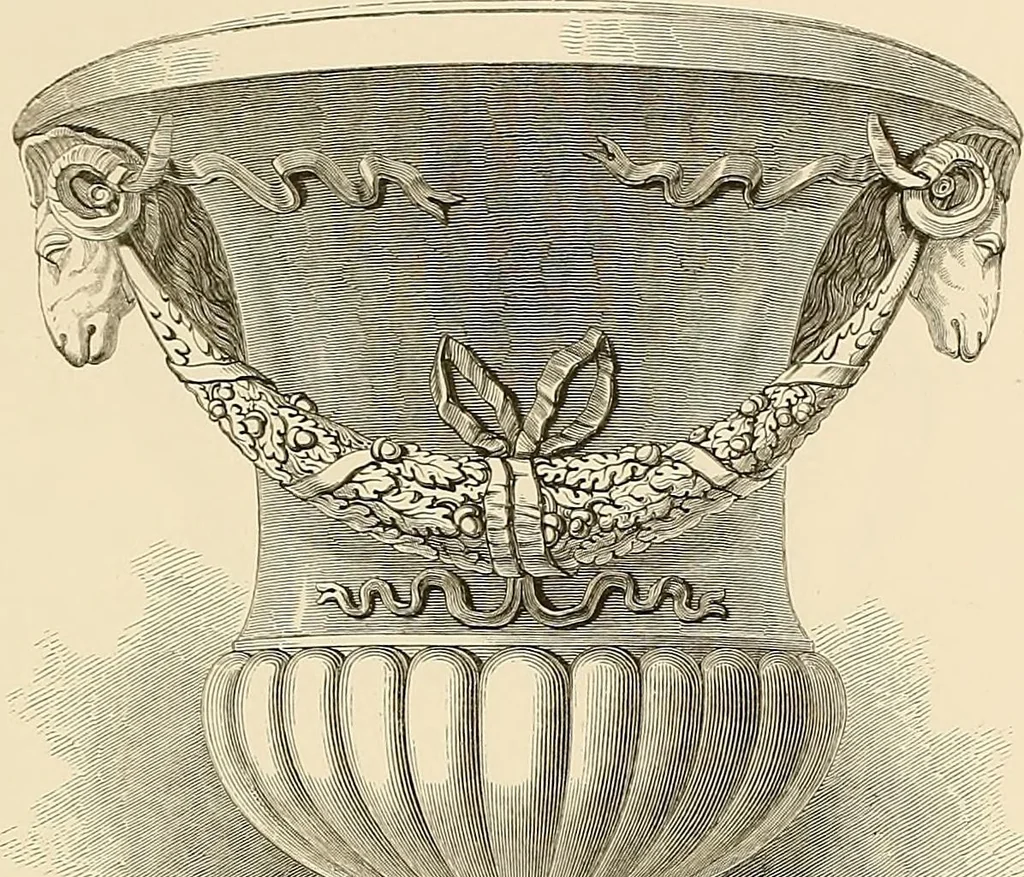 An illustration from Selection of vases, statues, busts, &c., from terra-cottas. / by J. M. Blashfield., 1857, leaf 46