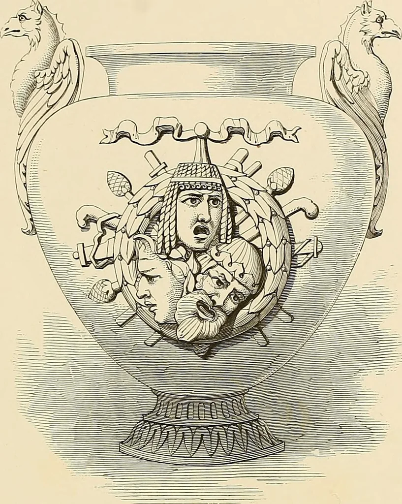 An illustration from Selection of vases, statues, busts, &c., from terra-cottas. / by J. M. Blashfield., 1857, leaf 54