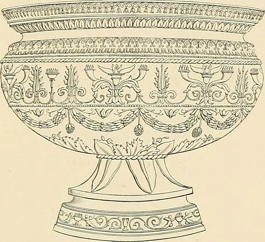 An illustration from Selection of vases, statues, busts, &c., from terra-cottas. / by J. M. Blashfield., 1857, leaf 56
