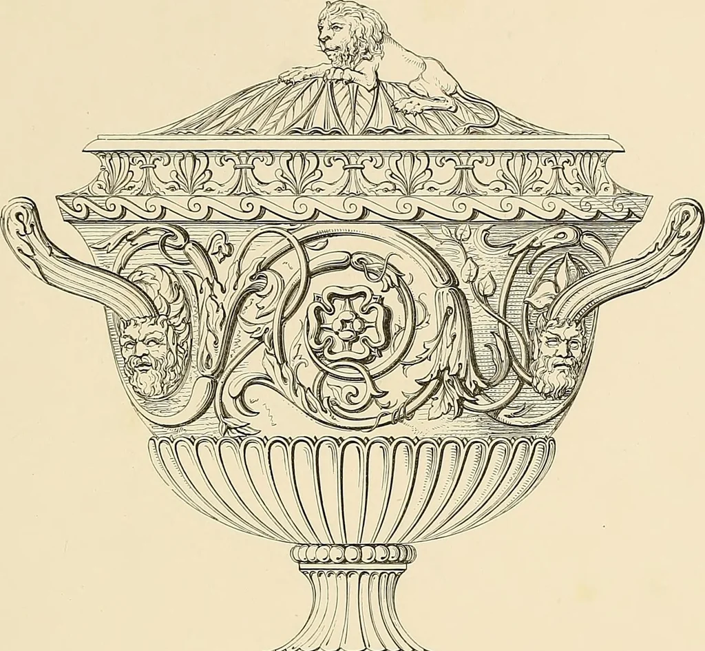 An illustration from Selection of vases, statues, busts, &c., from terra-cottas. / by J. M. Blashfield., 1857, leaf 66