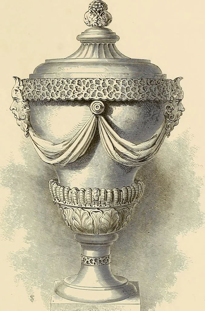 An illustration from Selection of vases, statues, busts, &c., from terra-cottas. / by J. M. Blashfield., 1857, leaf 78