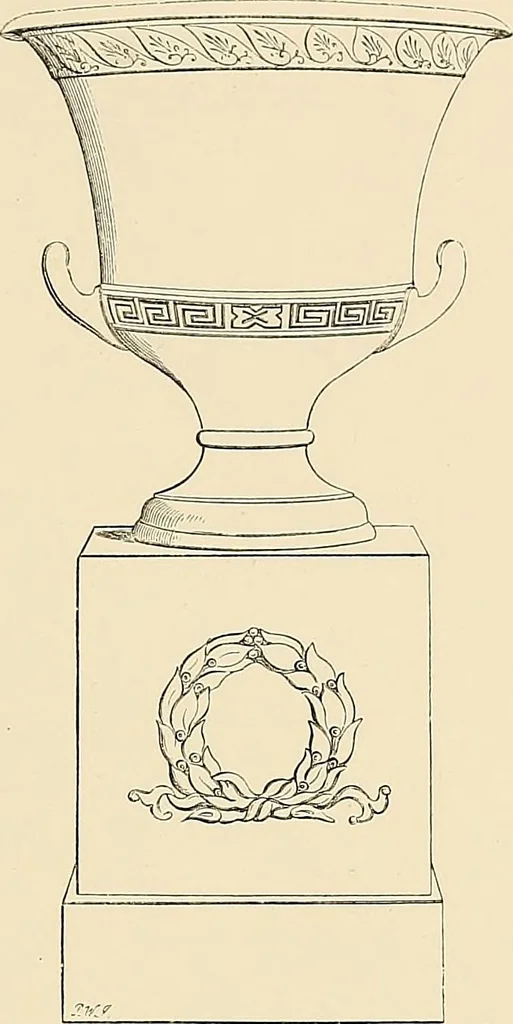 An illustration from Selection of vases, statues, busts, &c., from terra-cottas. / by J. M. Blashfield., 1857, leaf 90