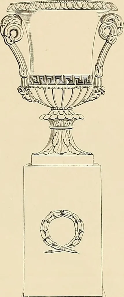 An illustration from Selection of vases, statues, busts, &c., from terra-cottas. / by J. M. Blashfield., 1857, leaf 92