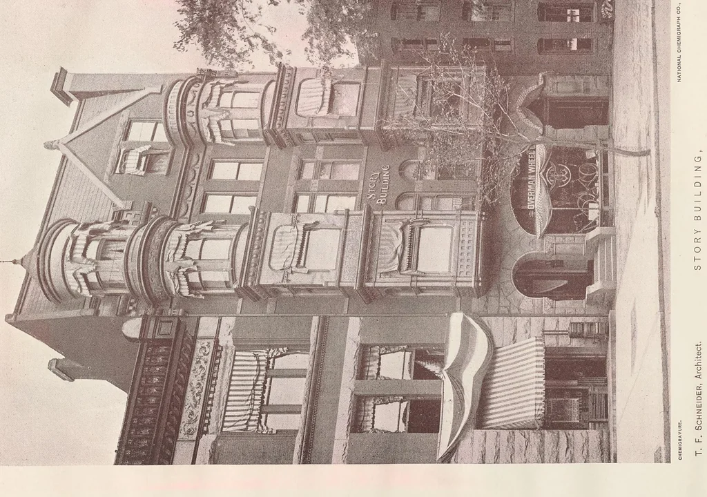 An illustration from Selections from work of T.F. Schneider, architect, 1894, leaf 78