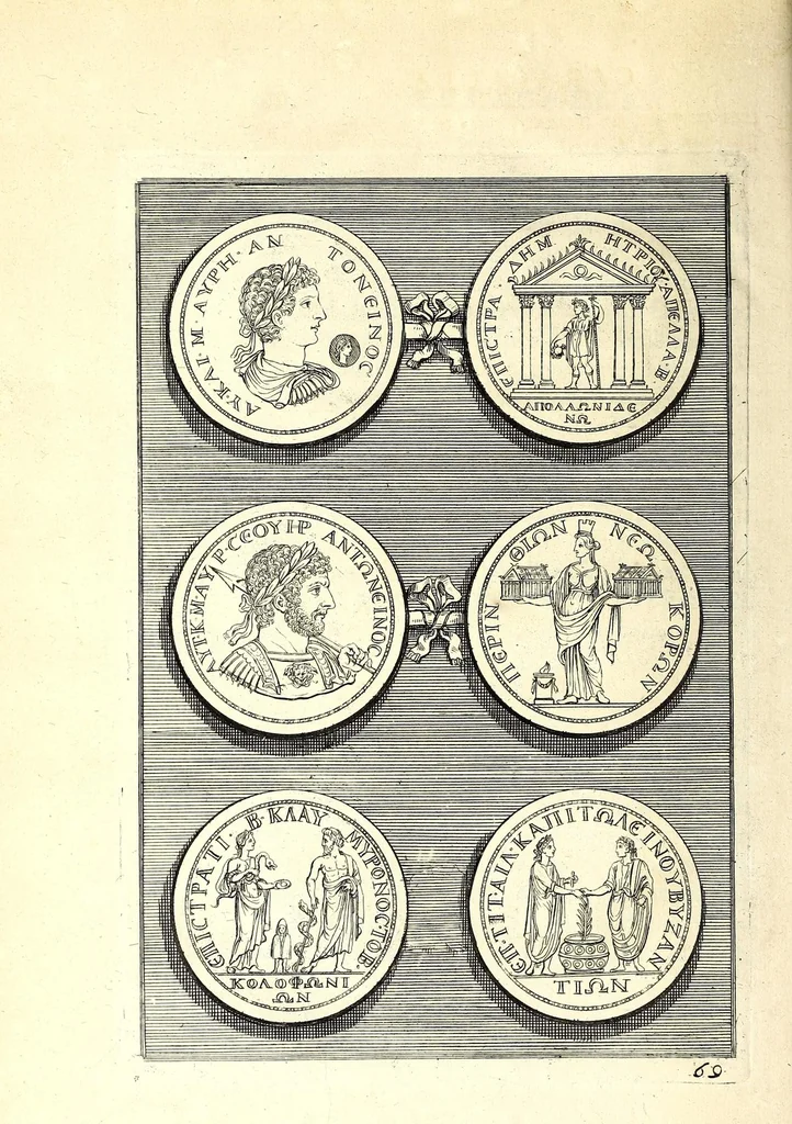 An illustration from Selectiora numismata in aere maximi moduli e museo illustrissimi D.D. Francisci de Camps ..., 1694, leaf 146