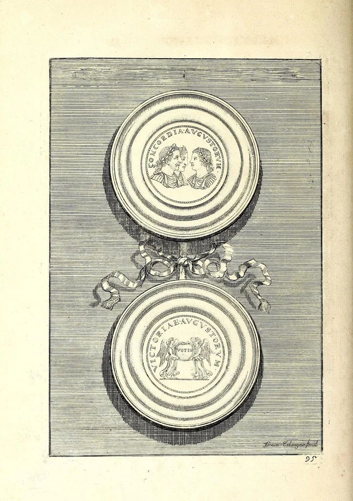 An illustration from Selectiora numismata in aere maximi moduli e museo illustrissimi D.D. Francisci de Camps ..., 1694, leaf 196