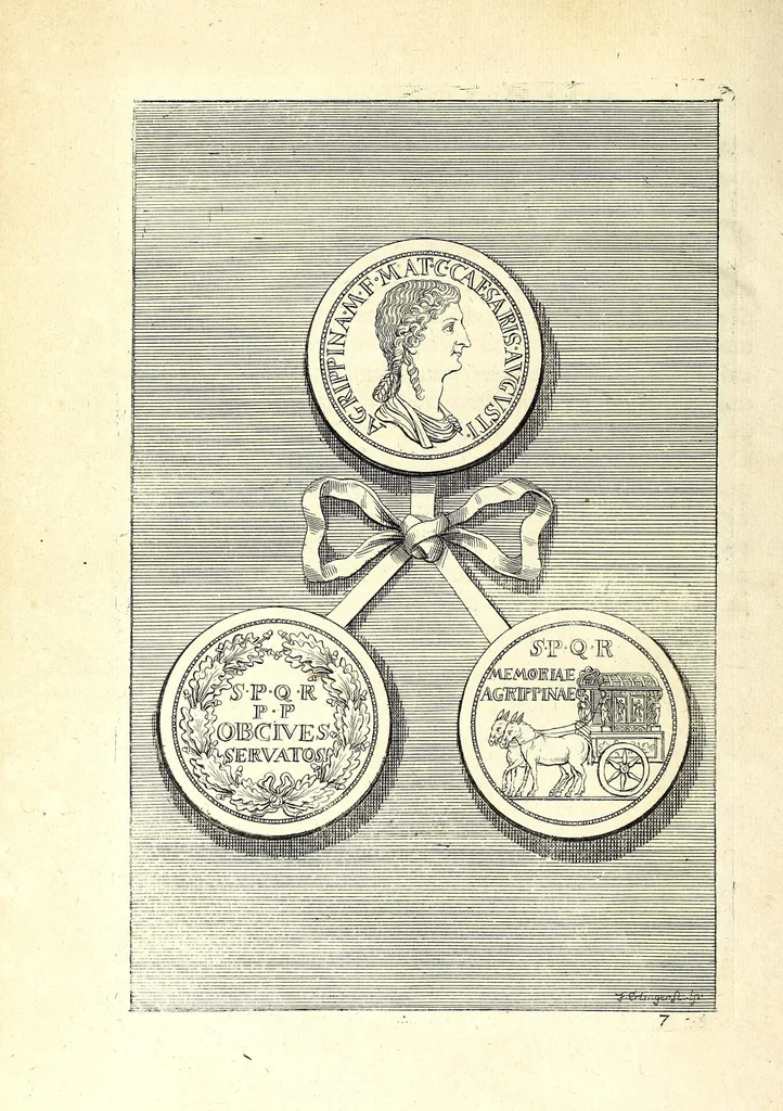 An illustration from Selectiora numismata in aere maximi moduli e museo illustrissimi D.D. Francisci de Camps ..., 1694, leaf 30