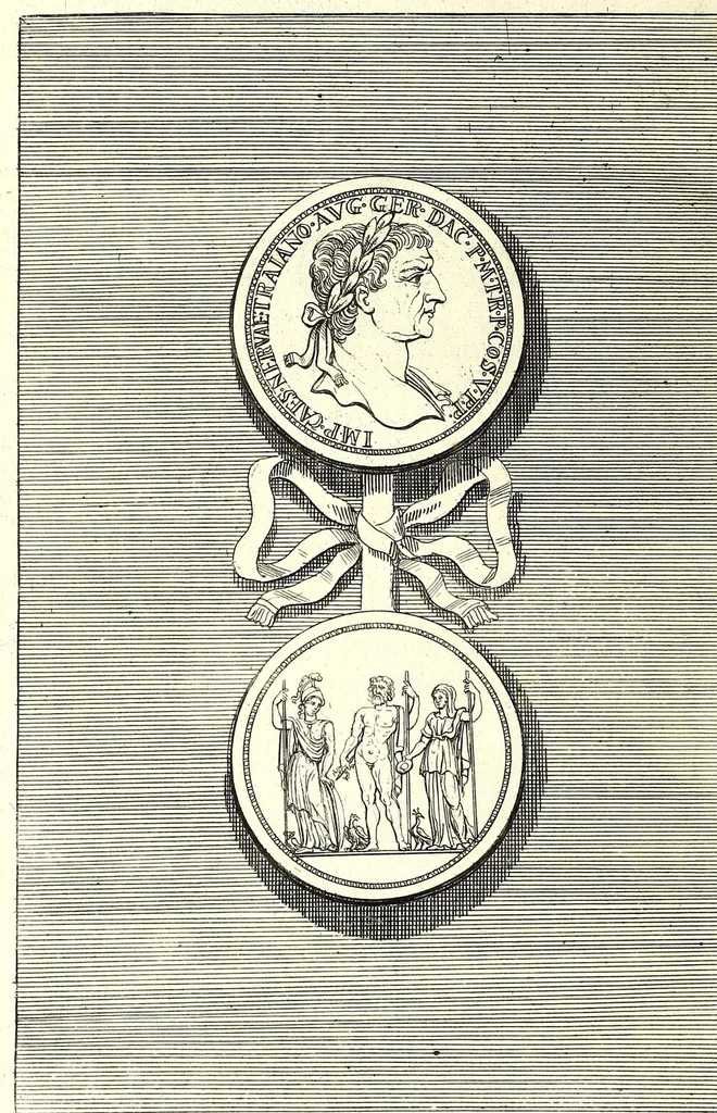 An illustration from Selectiora numismata in aere maximi moduli e museo illustrissimi D.D. Francisci de Camps ..., 1694, leaf 42