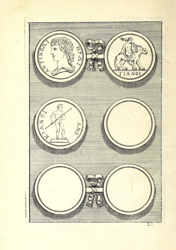 An illustration from Selectiora numismata in aere maximi moduli e museo illustrissimi D.D. Francisci de Camps ..., 1694, leaf 58
