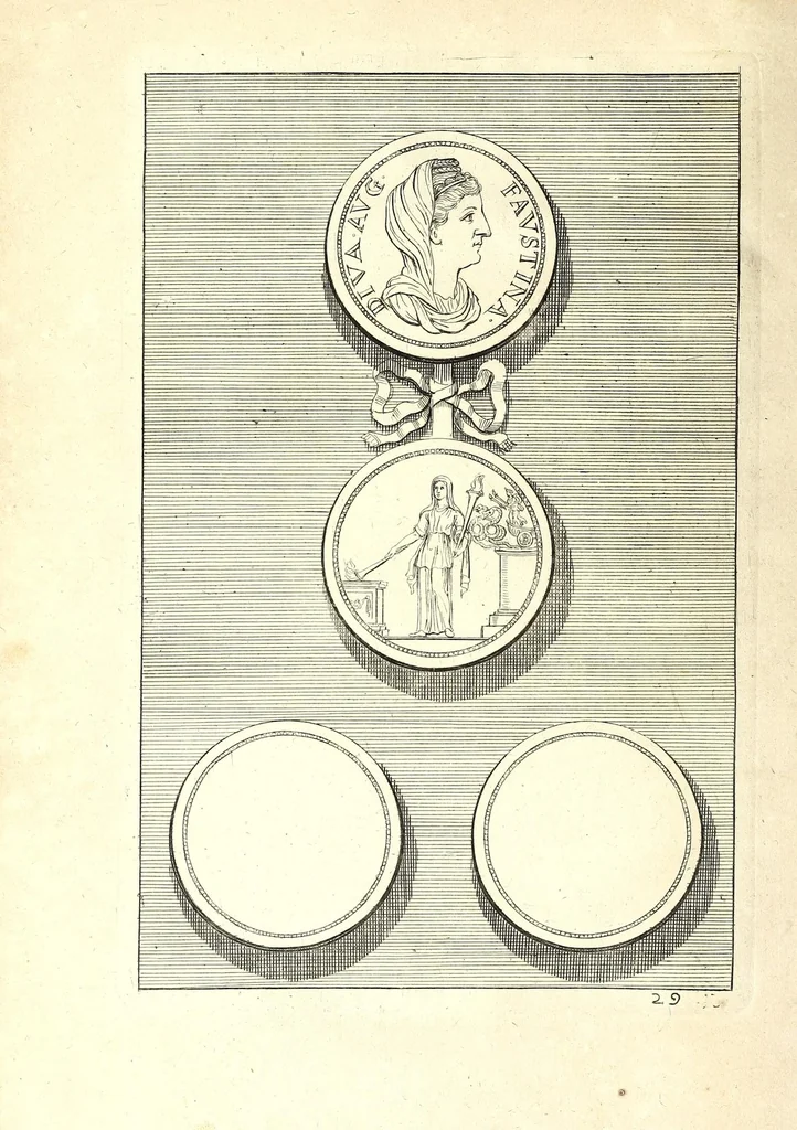 An illustration from Selectiora numismata in aere maximi moduli e museo illustrissimi D.D. Francisci de Camps ..., 1694, leaf 72