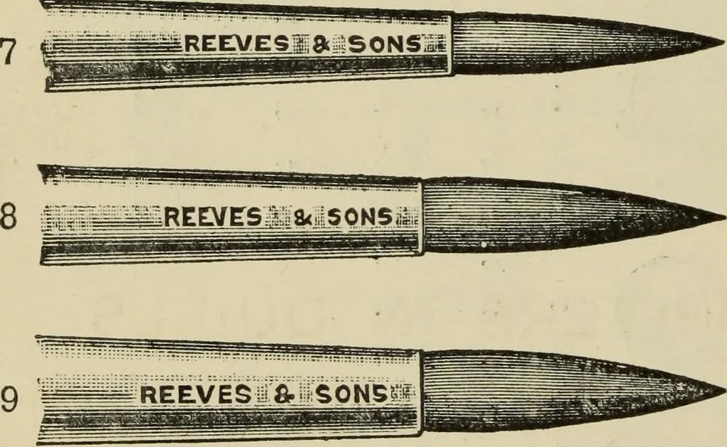 An illustration from Select list from the manufactures of Reeves & Sons Ltd. : for colonial dealers in hardware, builders' supplies, oil and colour stores, 1900, leaf 13