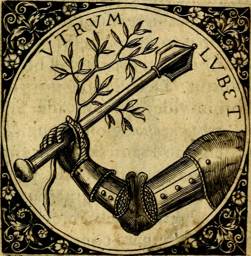 An illustration from Selectorum symbolorvm heroicorvm centvria gemina, 1619, leaf 20