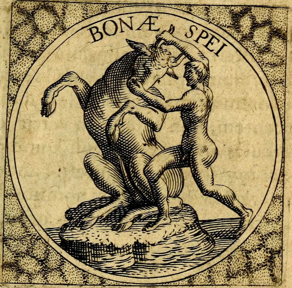 An illustration from Selectorum symbolorvm heroicorvm centvria gemina, 1619, leaf 408