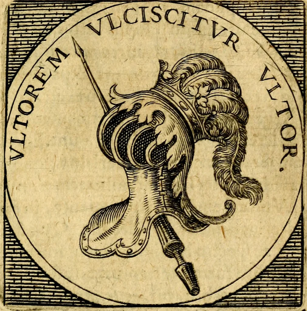 An illustration from Selectorum symbolorvm heroicorvm centvria gemina, 1619, leaf 86