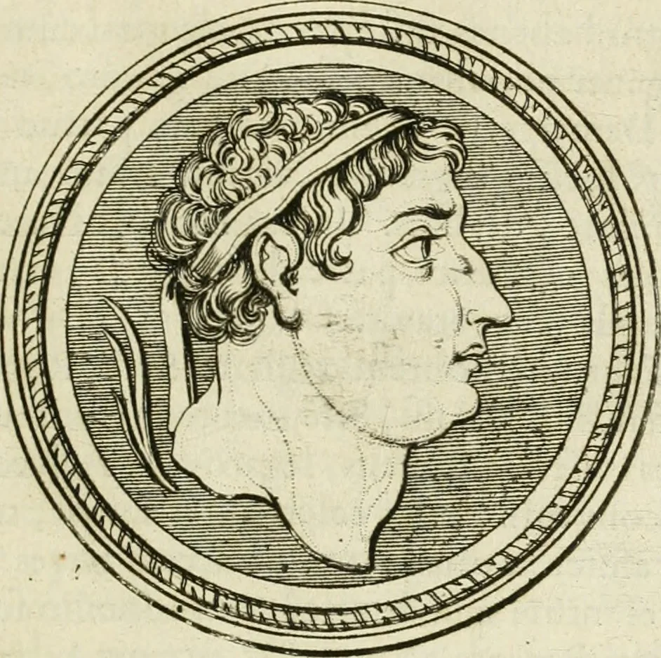 An illustration from Seleucidarum imperium, sive, Historia regum Syriae ad fidem numismatum accommodata, 1681, leaf 180