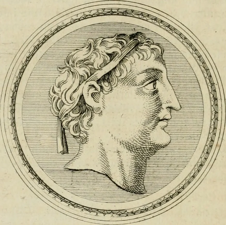 An illustration from Seleucidarum imperium, sive, Historia regum Syriae ad fidem numismatum accommodata, 1681, leaf 247