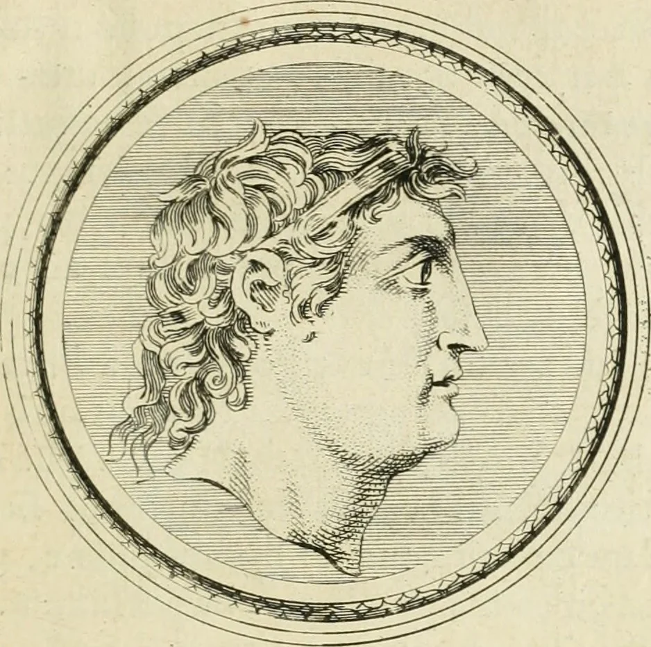 An illustration from Seleucidarum imperium, sive, Historia regum Syriae ad fidem numismatum accommodata, 1681, leaf 310