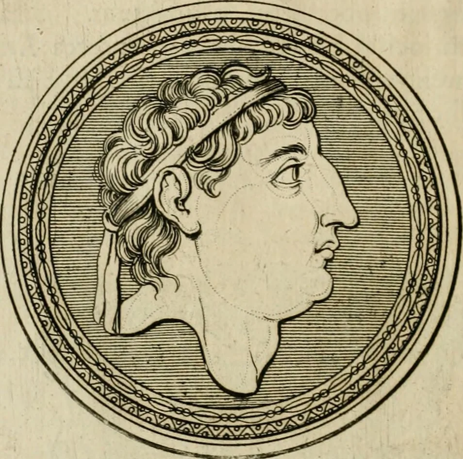An illustration from Seleucidarum imperium, sive, Historia regum Syriae ad fidem numismatum accommodata, 1681, leaf 319