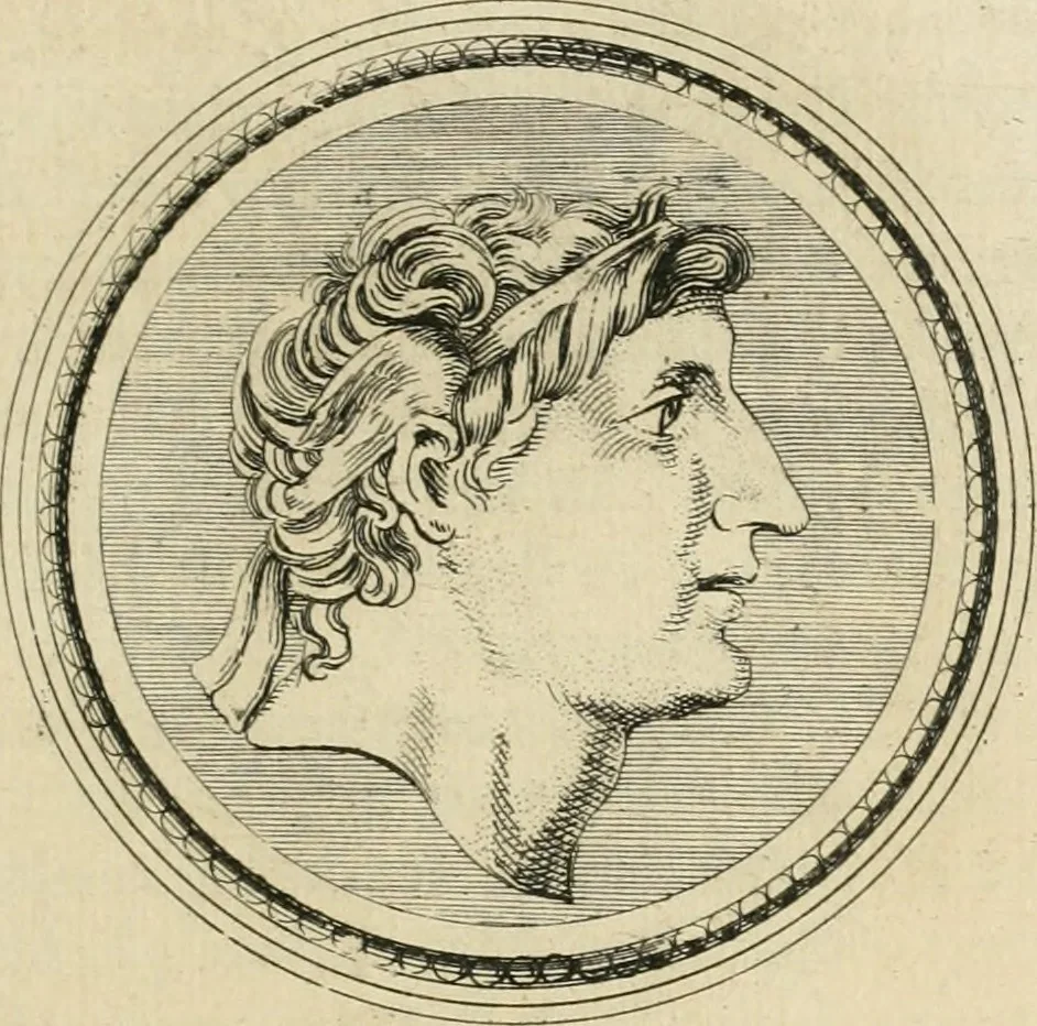 An illustration from Seleucidarum imperium, sive, Historia regum Syriae ad fidem numismatum accommodata, 1681, leaf 66